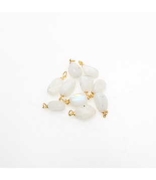 Maansteen hanger zilver 925 Gold Plated (10 pcs)