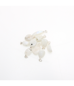 Maansteen Regenboog hanger zilver 925 (10 pcs)