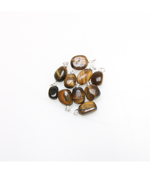 Tijgeroog hanger zilver 925 (10 pcs)