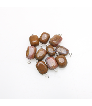 Versteend Hout hanger zilver 925 (10 pcs)