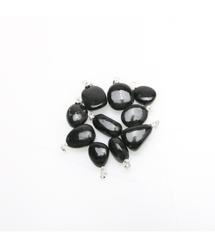 Zwarte Toermalijn hanger zilver 925 (10 pcs)