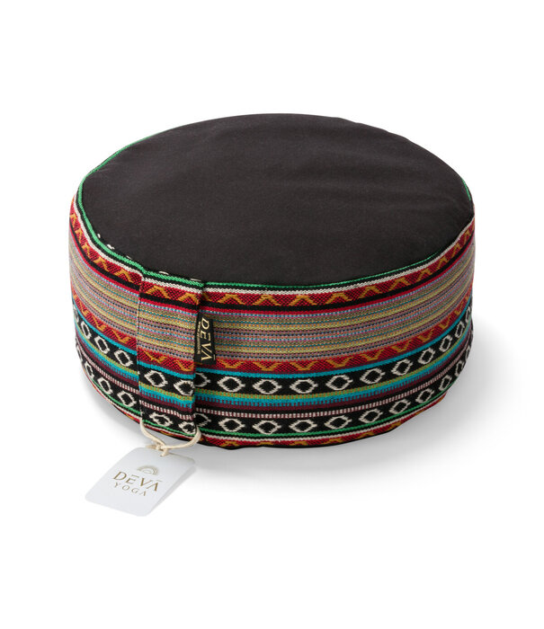 Deva Yoga Meditatiekussen bio katoen - Boho Black