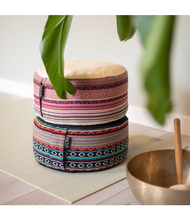 Deva Yoga Meditatiekussen bio katoen - Boho Pink