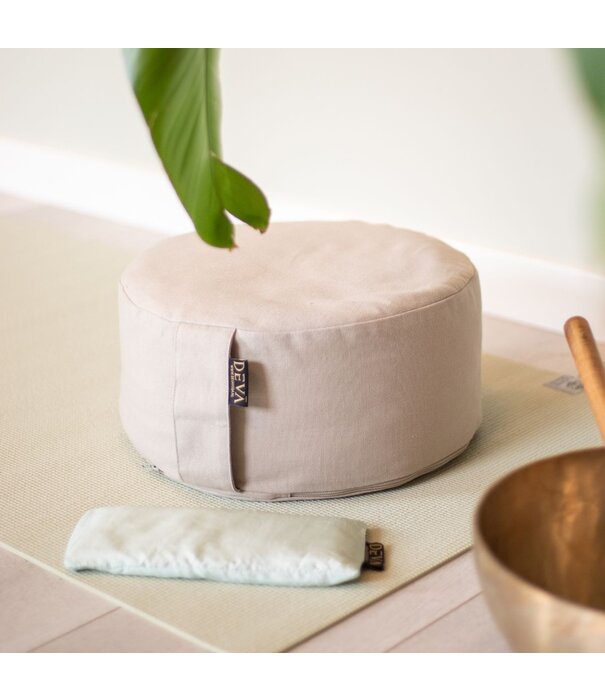 Deva Yoga Meditatiekussen bio katoen - Warm Grey