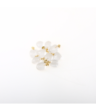 Bergkristal hanger zilver 925 Gold Plated (10 pcs)