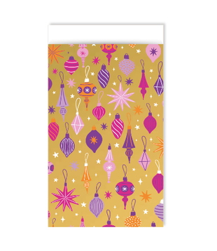Kadozakjes 7x13cm Christmas balls  250st - KERST