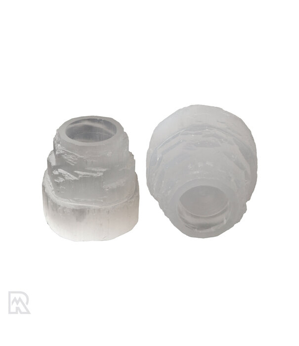 Sfeerlicht seleniet theelicht waterval 8cm