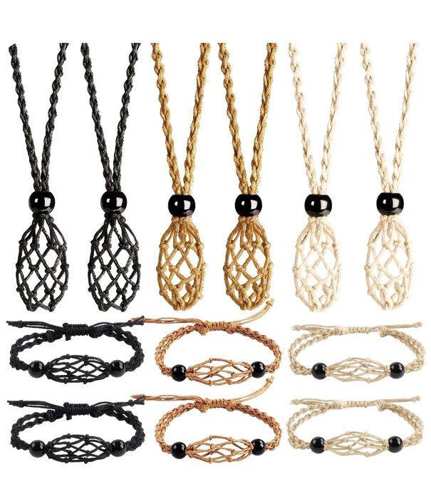 Set Macramé hanger + armband assorti 12st