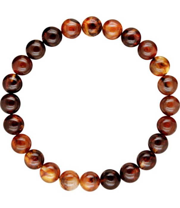 ECO armband Barnsteen 19cm - cognac (5 stuks)