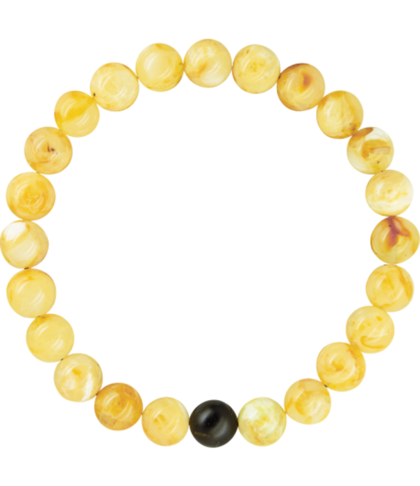 ECO armband Barnsteen 19cm - milk (5 stuks)