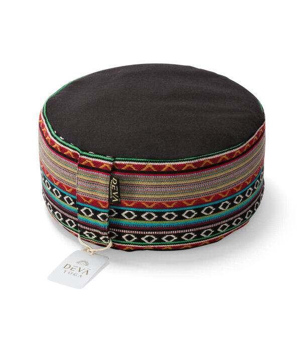 Deva Yoga Meditatiekussen bio katoen - Boho Black