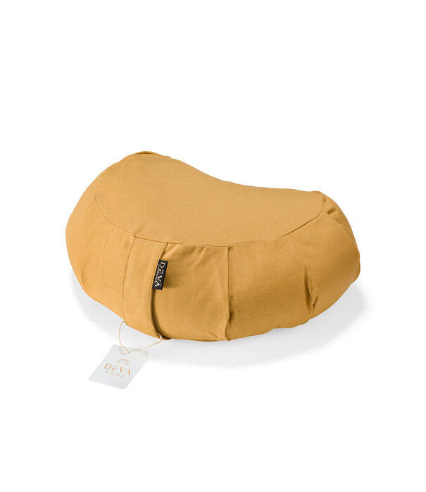 Meditatiekussen halve maan bio katoen - Dark Yellow