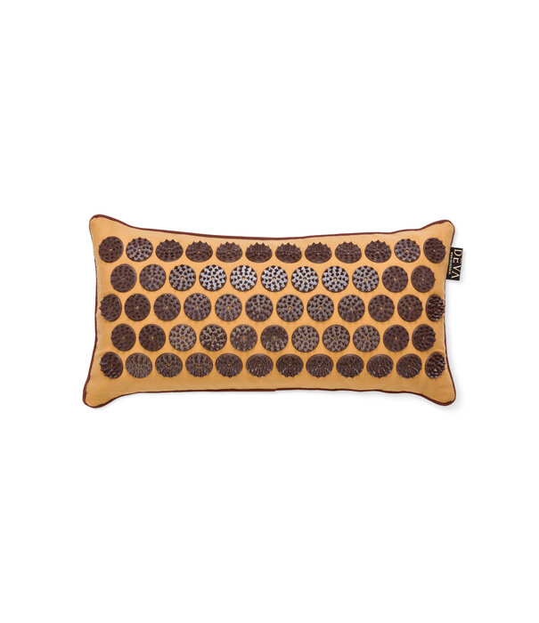 Spijkermat kussen - Dark Yellow Mandala