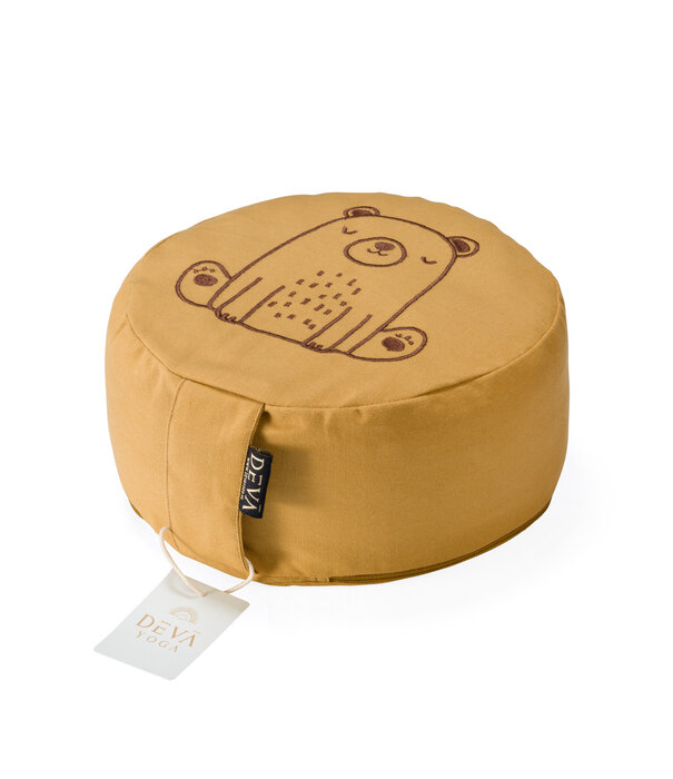Kids meditatiekussen - Dark Yellow Bear