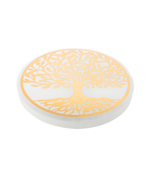 Seleniet oplaad schijf tree of life goud 20cm