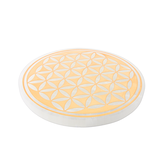 Seleniet oplaad schijf flower of life goud 20cm