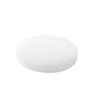 Seleniet oplaad schijf flower of life 12cm