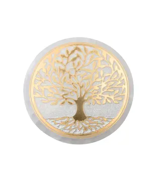 Seleniet oplaad schijf levensboom goud 10cm