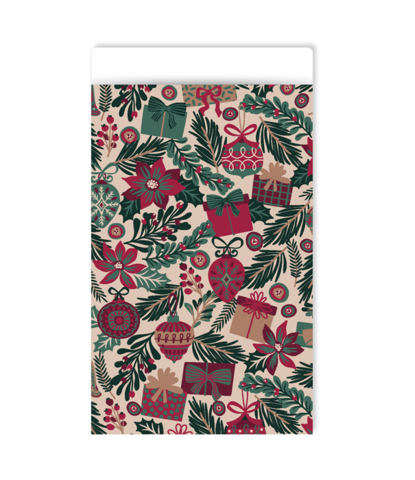 Cadeauzakjes 12x19cm Kersttakjes 250st - KERST