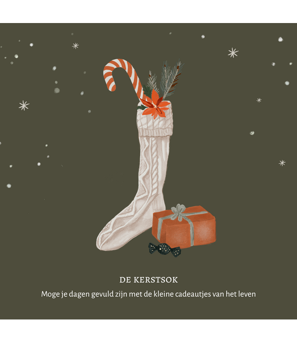 Vierkante Eco kerstkaart CH26002 (20 stuks)