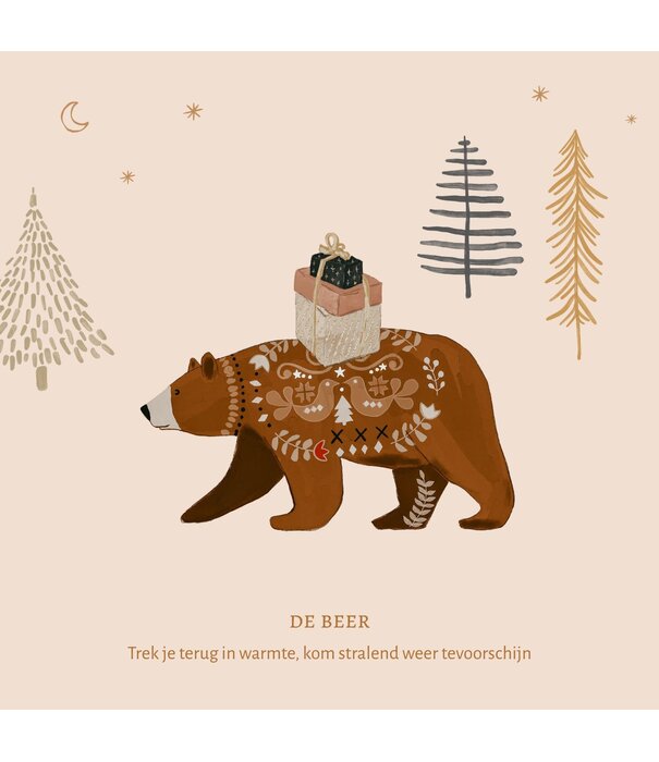 Vierkante Eco kerstkaart CH26004 (20 stuks)