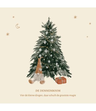 Vierkante Eco kerstkaart CH26005 (10 stuks)