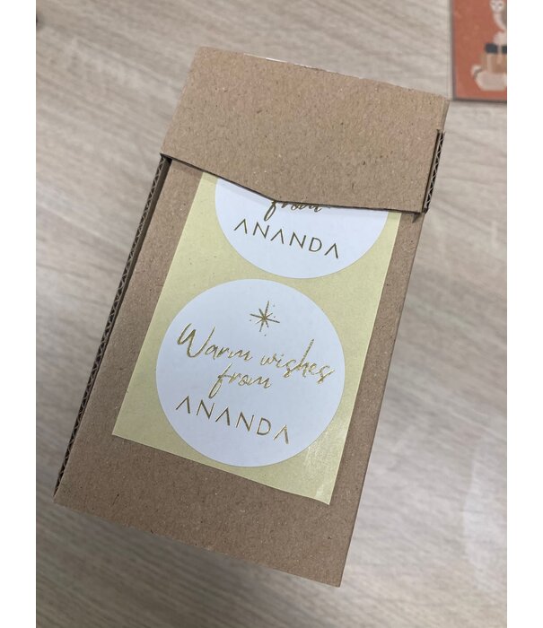 Cadeausticker Ananda Warm Wishes rol 500 stickers