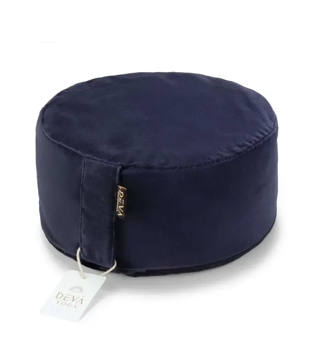 Deva Yoga Meditatiekussen velvet - Dark Blue