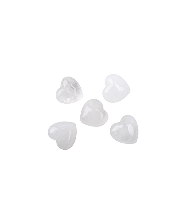 Bergkristal hartje 15mm (10 stuks)