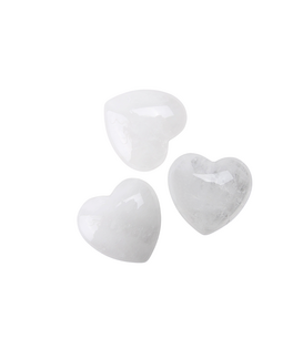 Bergkristal hartje 30mm (5 stuks)