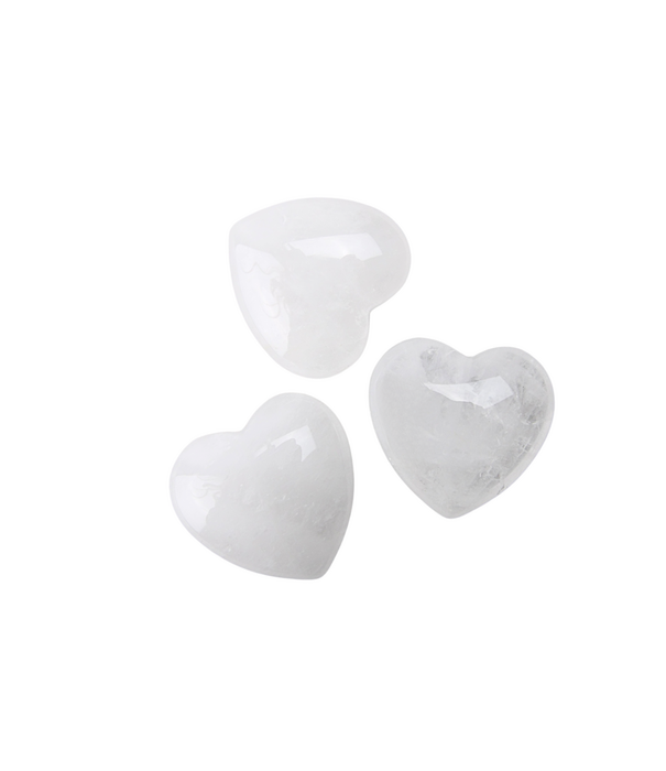 Bergkristal hartje 30mm (5 stuks)