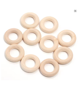Houten ring 25mm (S) - 20 stuks