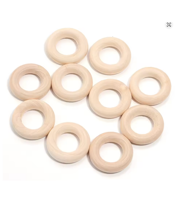 Houten ring 25mm (S) - 20 stuks