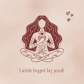 Vierkante Eco kaart 'Liefde begint bij jezelf' (10 stuks)