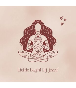 Vierkante Eco kaart 'Liefde begint bij jezelf' (10 stuks)