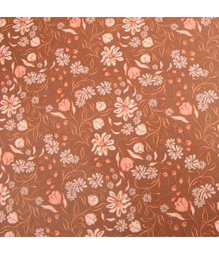 Inpakpapier Rustic Blossom kraft 50cm breed NIEUW
