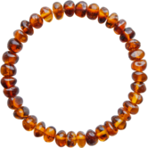 Armband Barnsteen 19cm - Baroque Cognac (5 stuks)