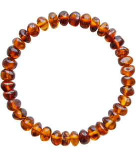 Armband Barnsteen 19cm - Baroque Cognac (5 stuks)
