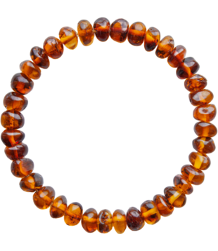 Armband Barnsteen 19cm - Baroque Cognac (5 stuks)