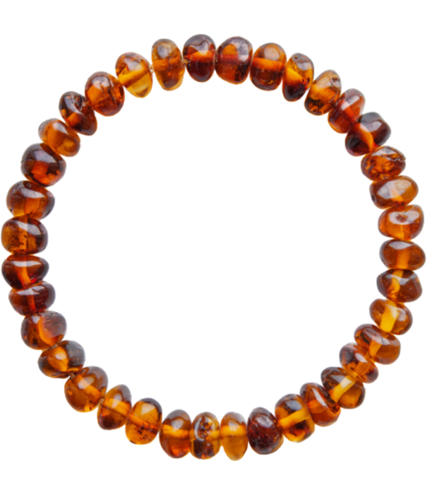 Armband Barnsteen 19cm - Baroque Cognac (5 stuks)