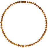 Ketting Barnsteen adult 45cm - Baroque Cognac (5 stuks)