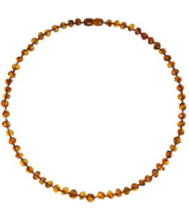 Ketting Barnsteen adult 45cm - Baroque Cognac (5 stuks)