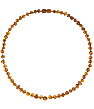 Ketting Barnsteen adult 45cm - Baroque Cognac (5 stuks)