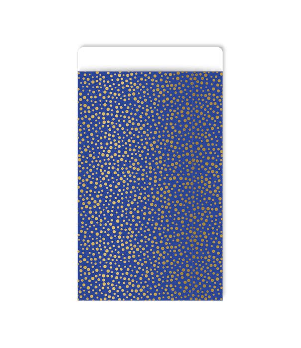 Kadozakje 7x13cm Luxury dots blue 250st