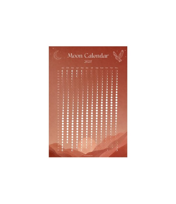 Maankalender 2027 postkaart (25 stuks)