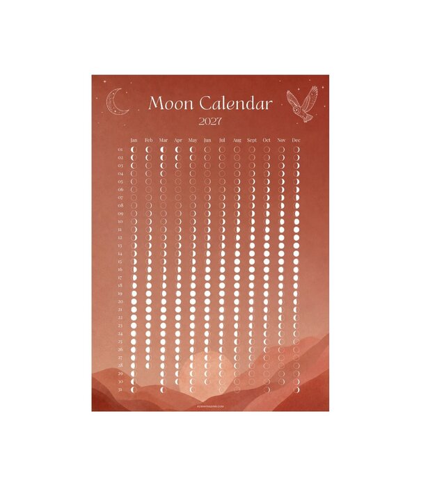 Maankalender 2027 A4 formaat (10 stuks)