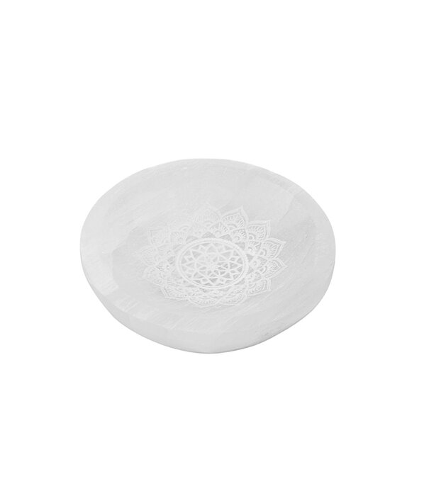 Seleniet schaal Mandala 10 cm