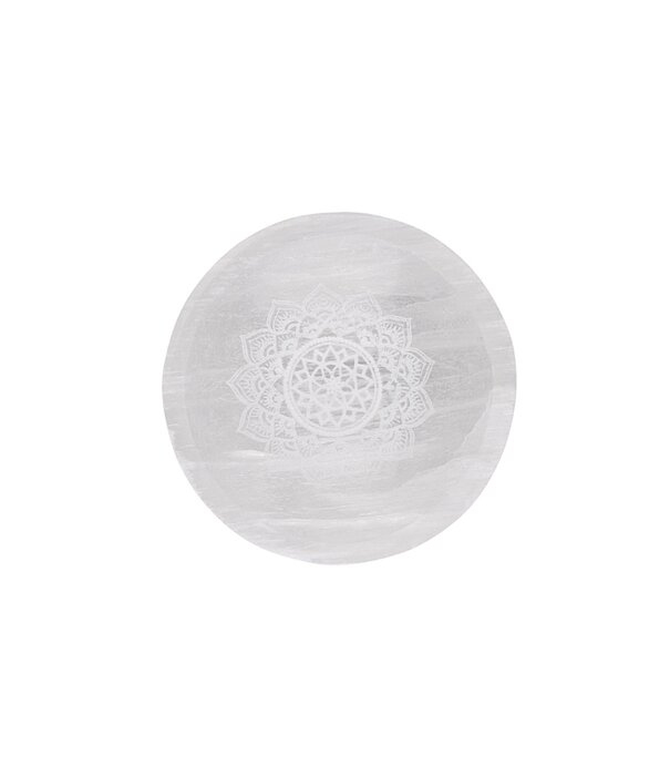 Seleniet schaal Mandala 10 cm