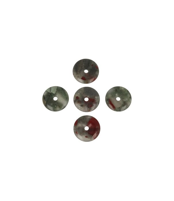 Bloodstone Donut  Hanger  3cm (5 stuks)