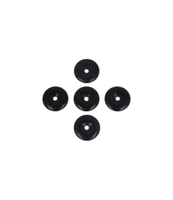 Goudsteen blauw Donut  Hanger  3cm (5 stuks)